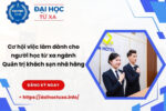 Cơ hội việc làm dành cho người học từ xa ngành Quản trị khách sạn nhà hàng