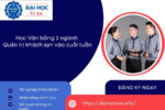 Học Văn bằng 2 ngành Quản trị khách sạn vào cuối tuần