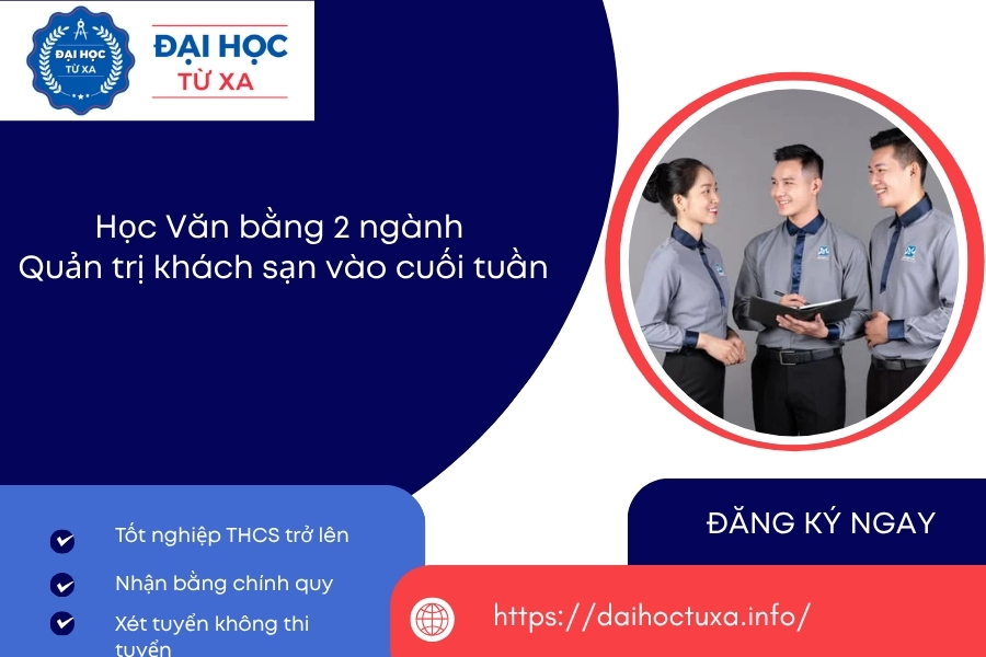 Học Văn bằng 2 ngành Quản trị khách sạn vào cuối tuần